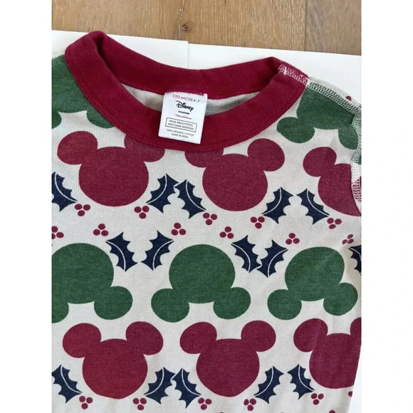 6-7Y Hanna Andersson X Disney Mickey Holiday Pajama Set - Picture 3 of 6